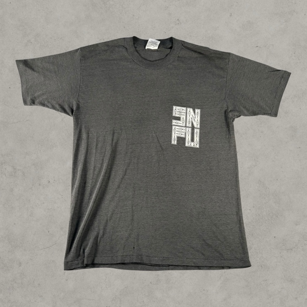 Vintage SNFU Shirt Mens XL Black 90s Open Your Mouth And Say Hardcore Punk Faded